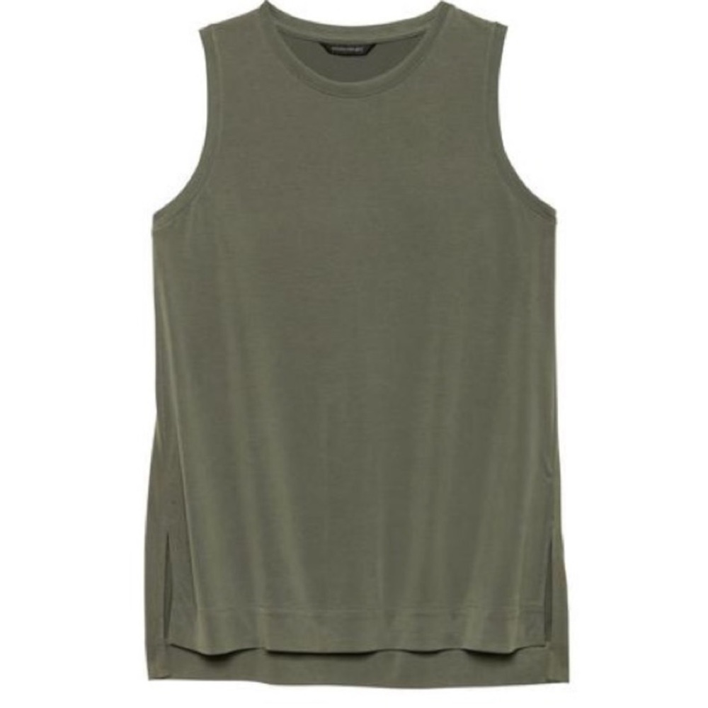 Banana Republic olive green sand washed tunic tank size Small